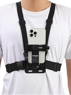 Black Chest Mount Phone Holder for Smartphones